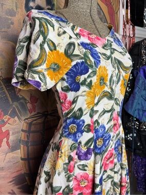 Passports Pier 1 Imports 90s Floral Fit & Flare Midi Dress